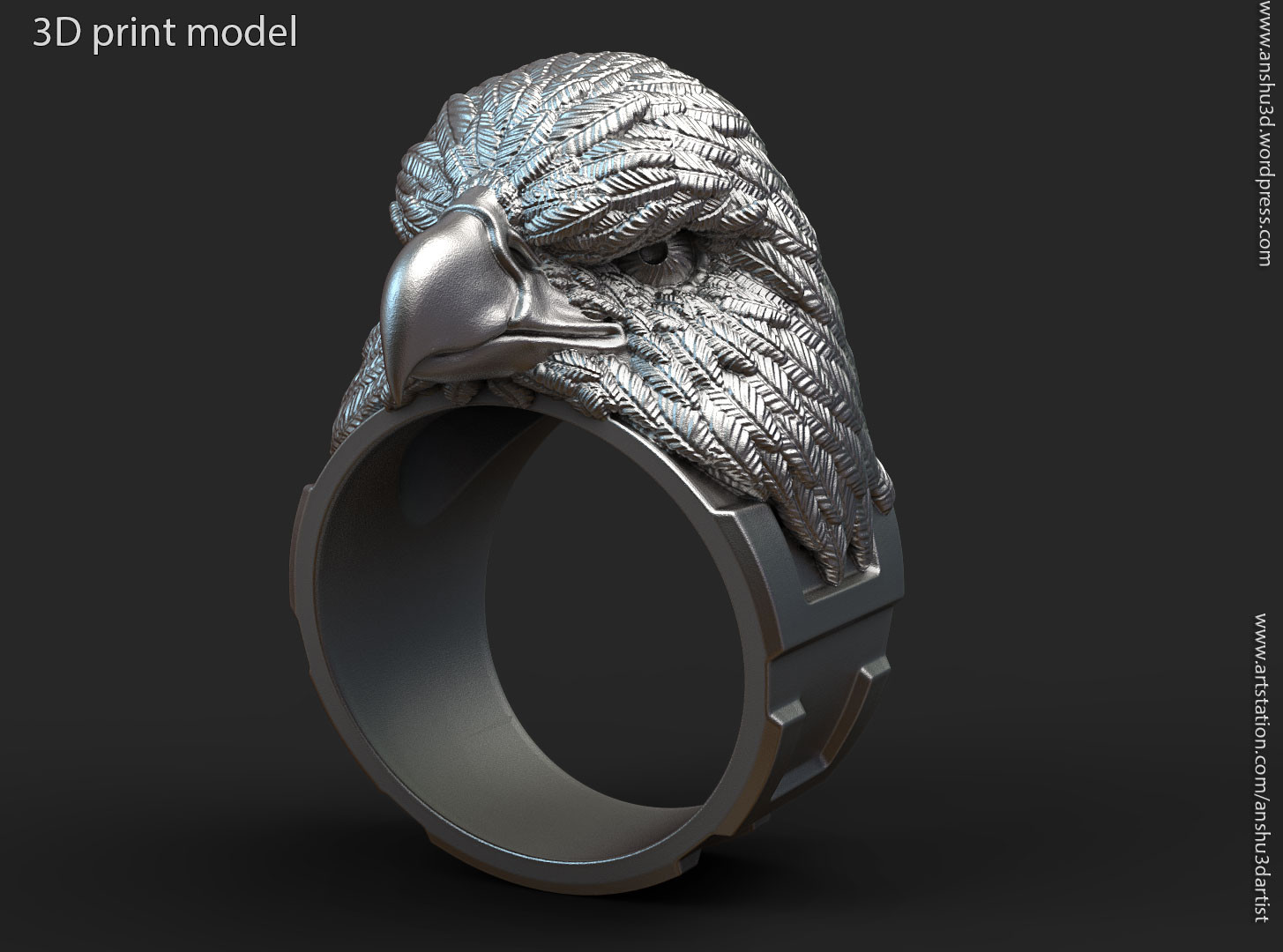 LV volt ring 3D model 3D printable