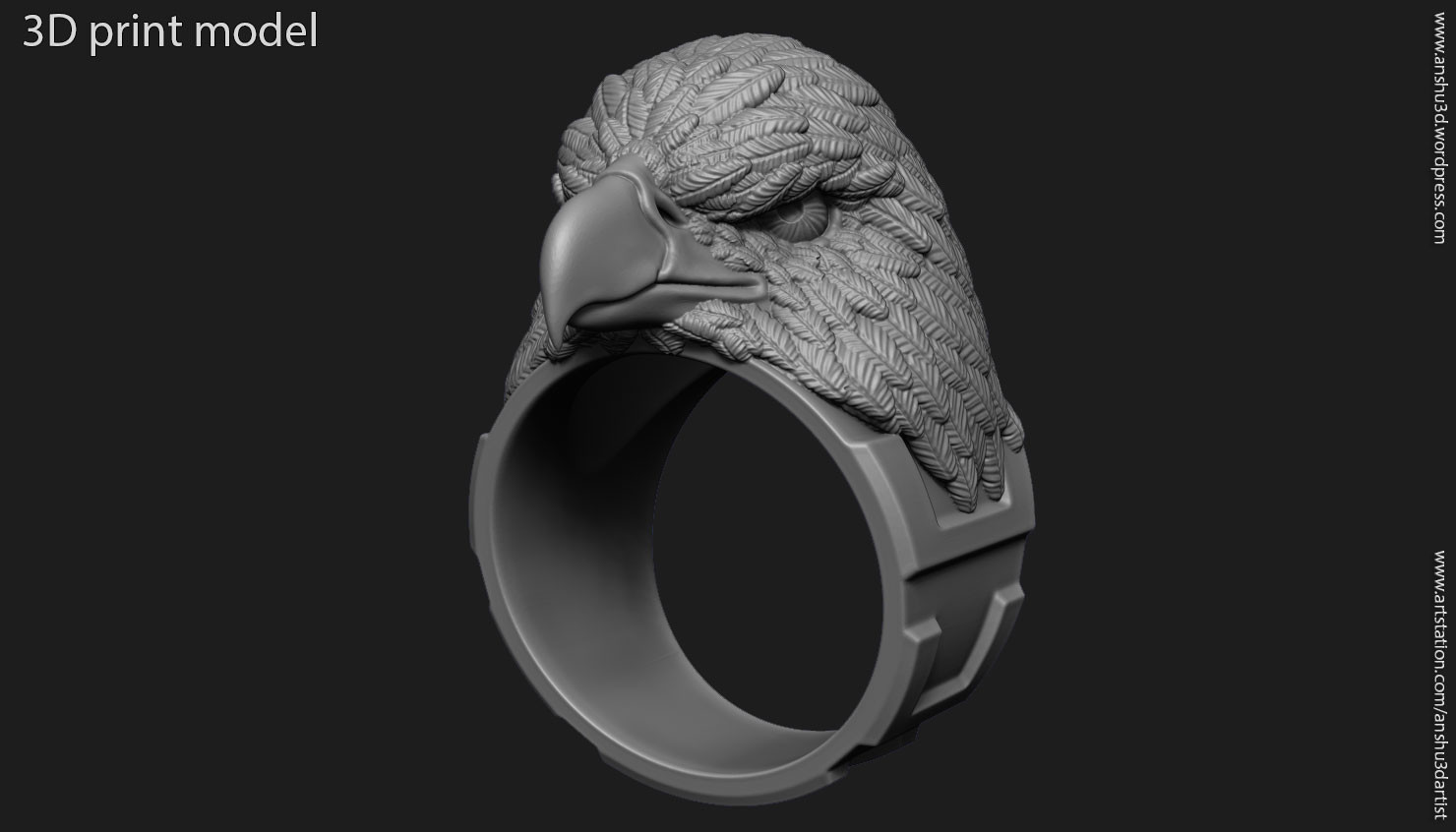 LV volt ring 3D model 3D printable