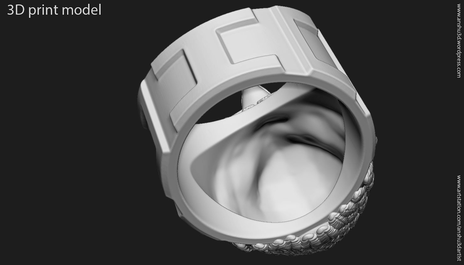 LV volt ring 3D model 3D printable