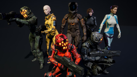 (unreal engine 4) SCI FI UNIT FEMALE