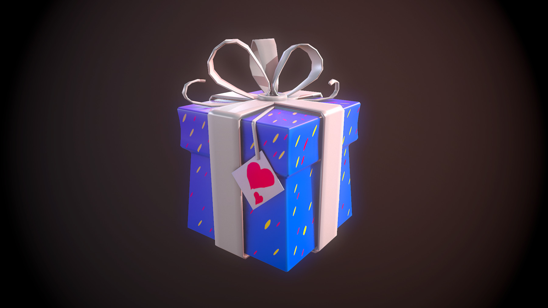 3D model Low poly - Cute Gift Box VR / AR / low-poly