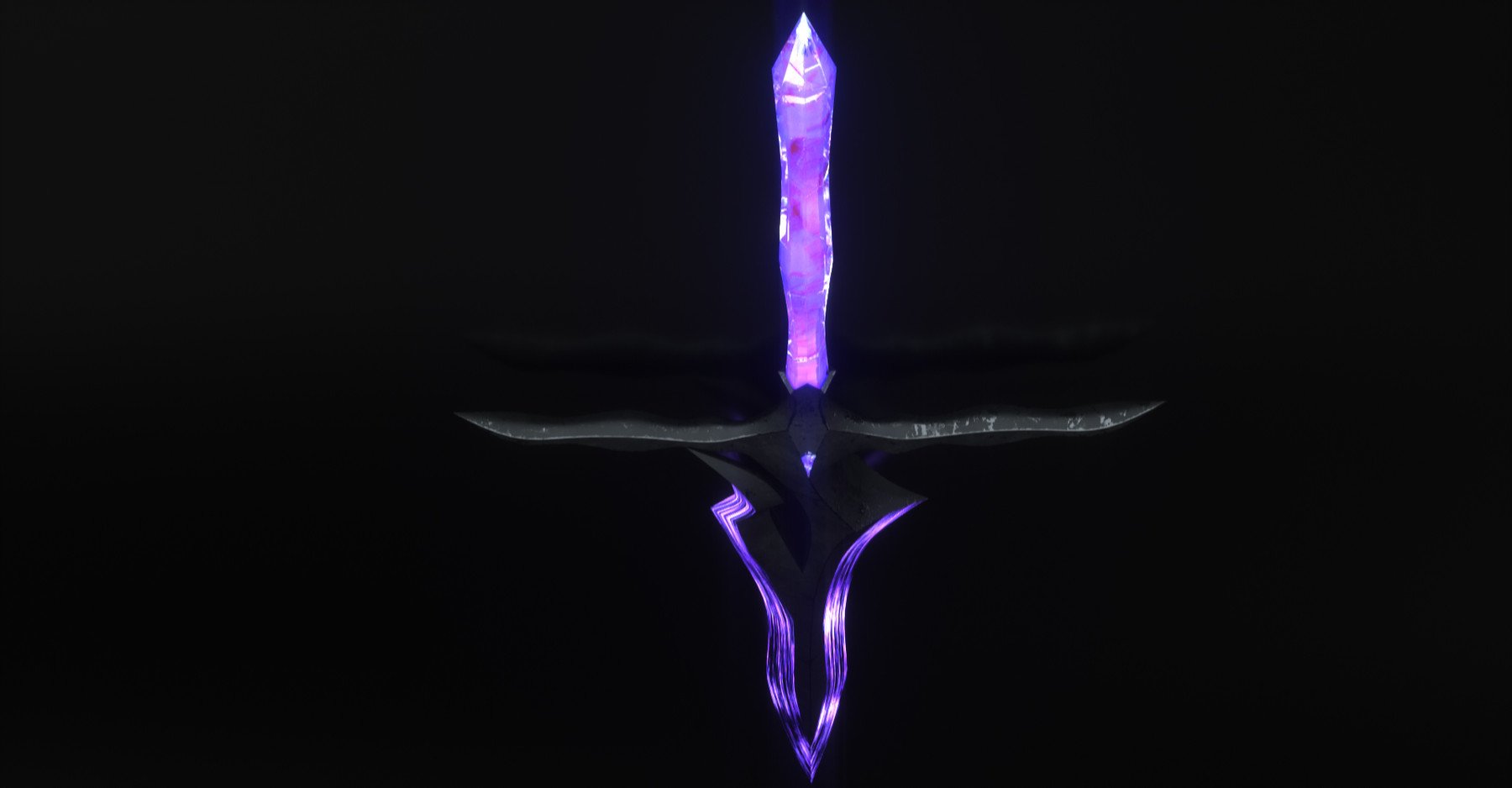 ArtStation - Magical Crystal Sword with Glowing Blade Low Poly 3D Model ...