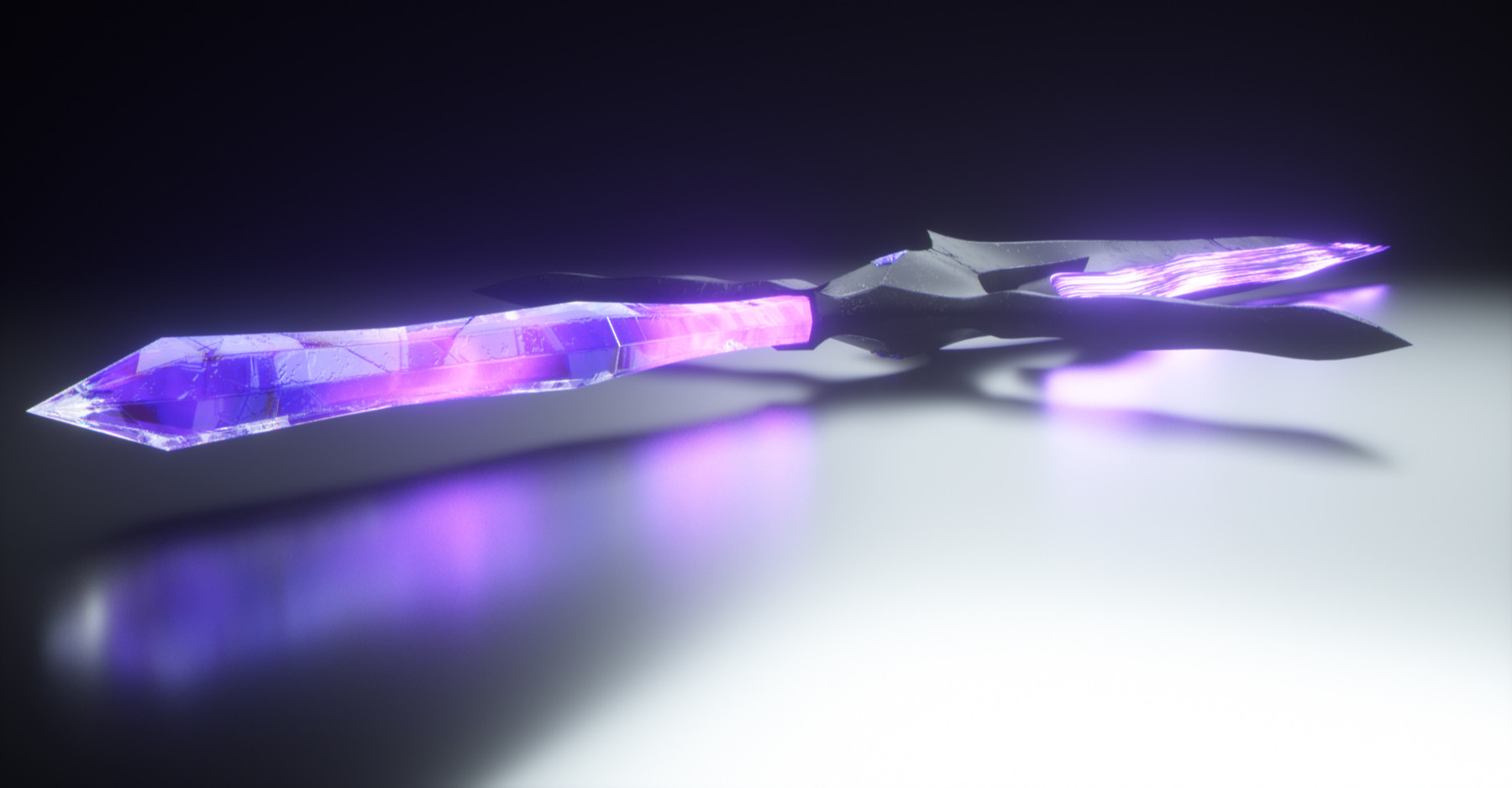 impylse 3D Models - Magical Crystal Sword with Glowing Blade Low Poly ...