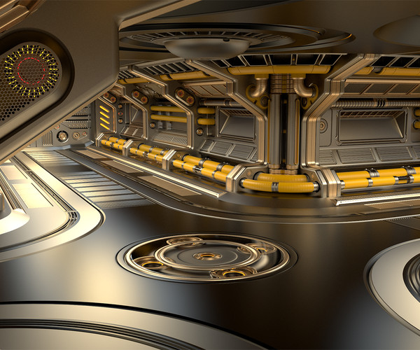 ArtStation - Sci Fi Modular Corridor 3D model | Game Assets