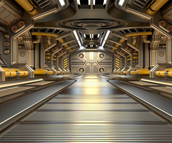 ArtStation - Sci Fi Modular Corridor 3D model | Game Assets