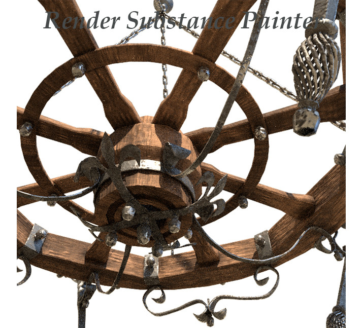 ArtStation Wrought Iron Chandelier Resources   File 