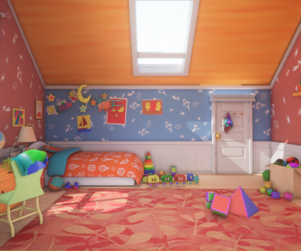 ArtStation - Asset - Cartoons - Bed Room | Resources