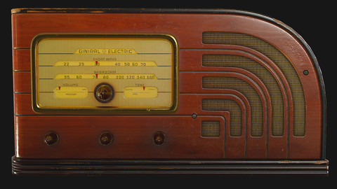 Old Radio Antiques VR / AR / low-poly 3d model
