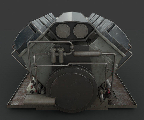 ArtStation - Machinery device. Diesel-generator | Resources