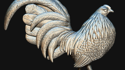 3D Rooster ready for 3d print