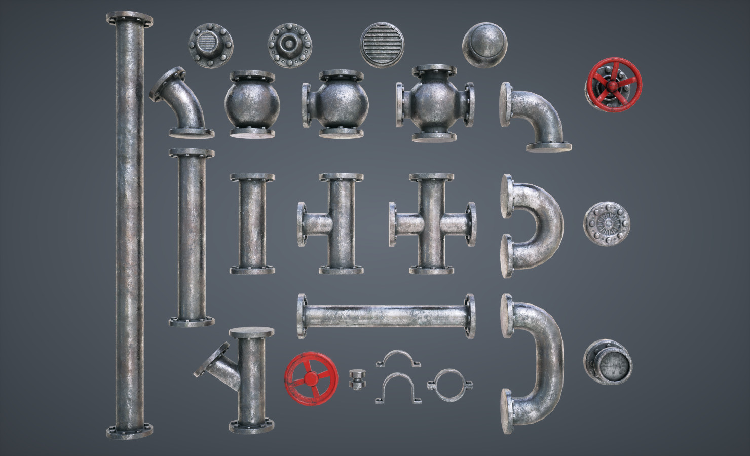 ArtStation Modular Pipes for games Game Assets