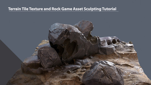 Terrain Tile Texture and Rock Game Asset Sculpting Tutorial