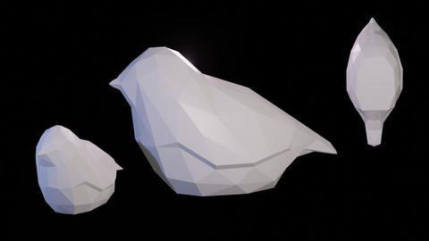 Low Poly Bird - 3D Print Ready