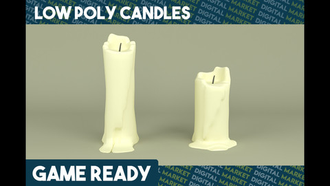 Candles - Low Poly