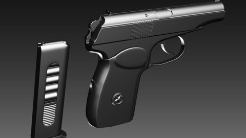 Makarov Pistol (High Poly model)