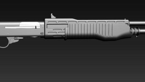 Spas-12 Shotgun (High Poly)