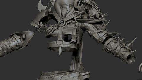 High poly project Orc girl