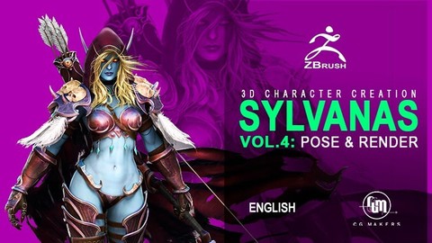 Sylvanas Vol. 4: Postures and render - Creation of 3D Characters in Zbrush Female Anatomy