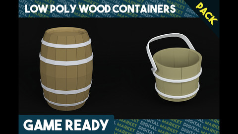 Wood Barrel/Bucket - Pack