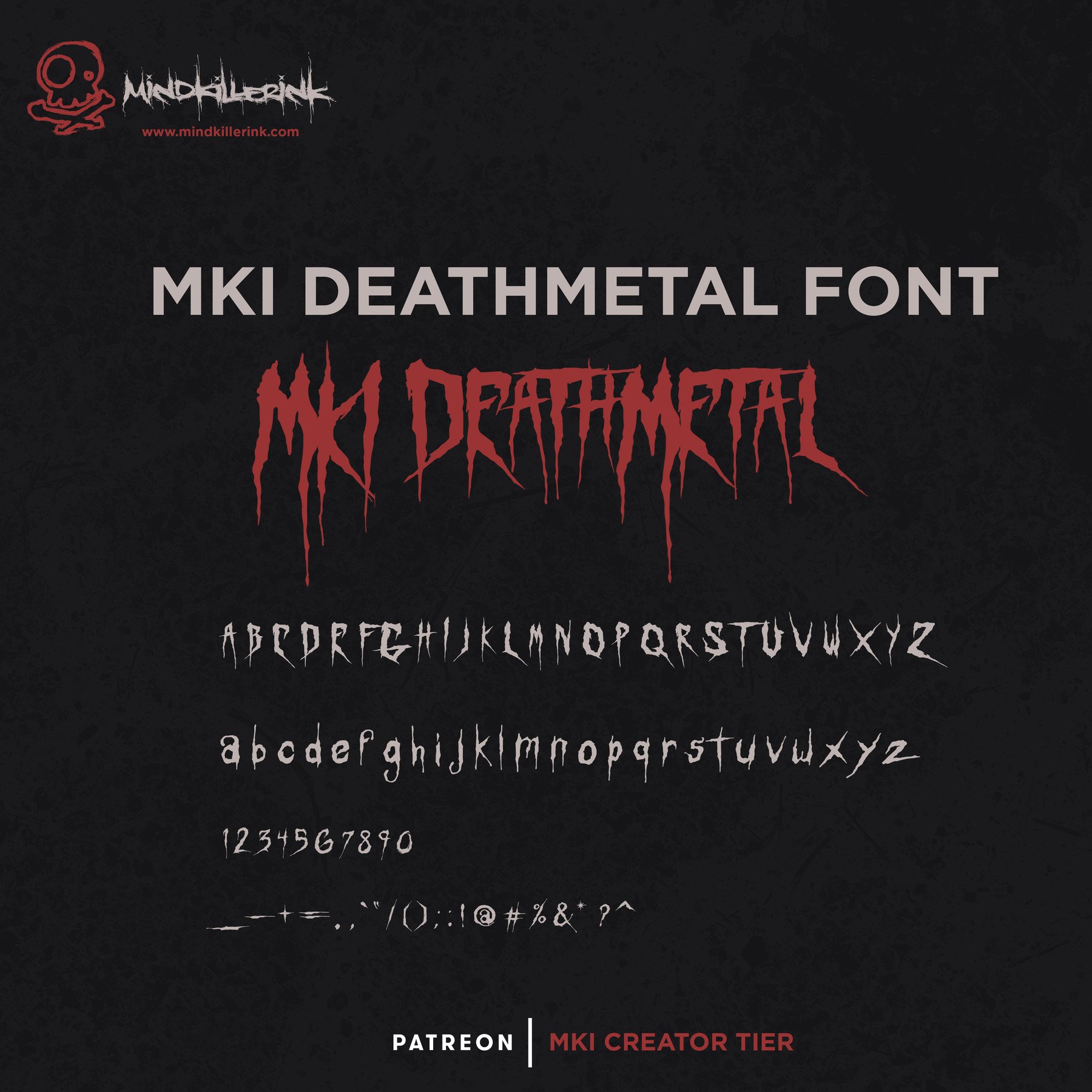 death metal font converter