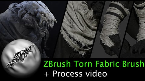 ZBrush Torn Fabric Brush