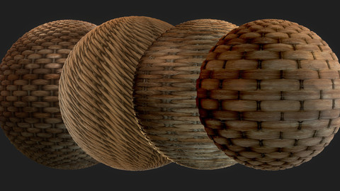 4K PBR Wicker Basket Textures