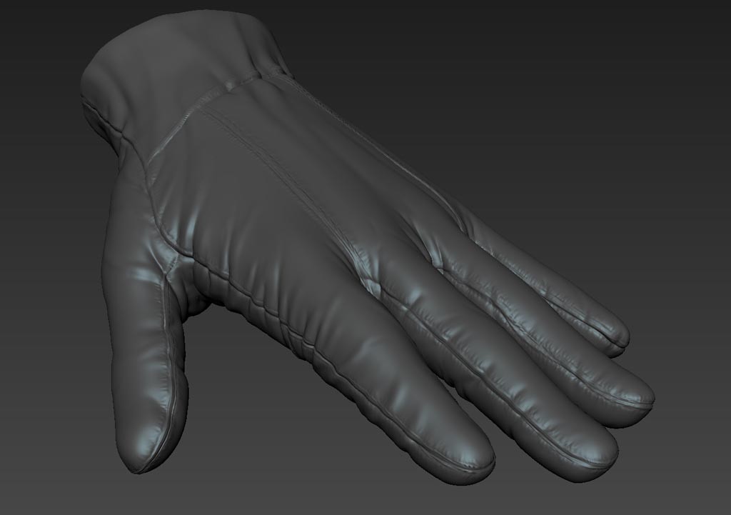 ArtStation Leather Glove with High and Low Poly Files Resources