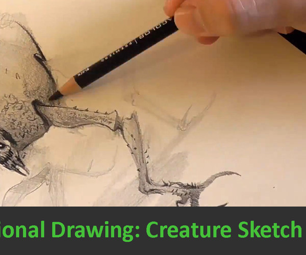 ArtStation - Traditional Drawing: Creature Sketch Demo | Tutorials