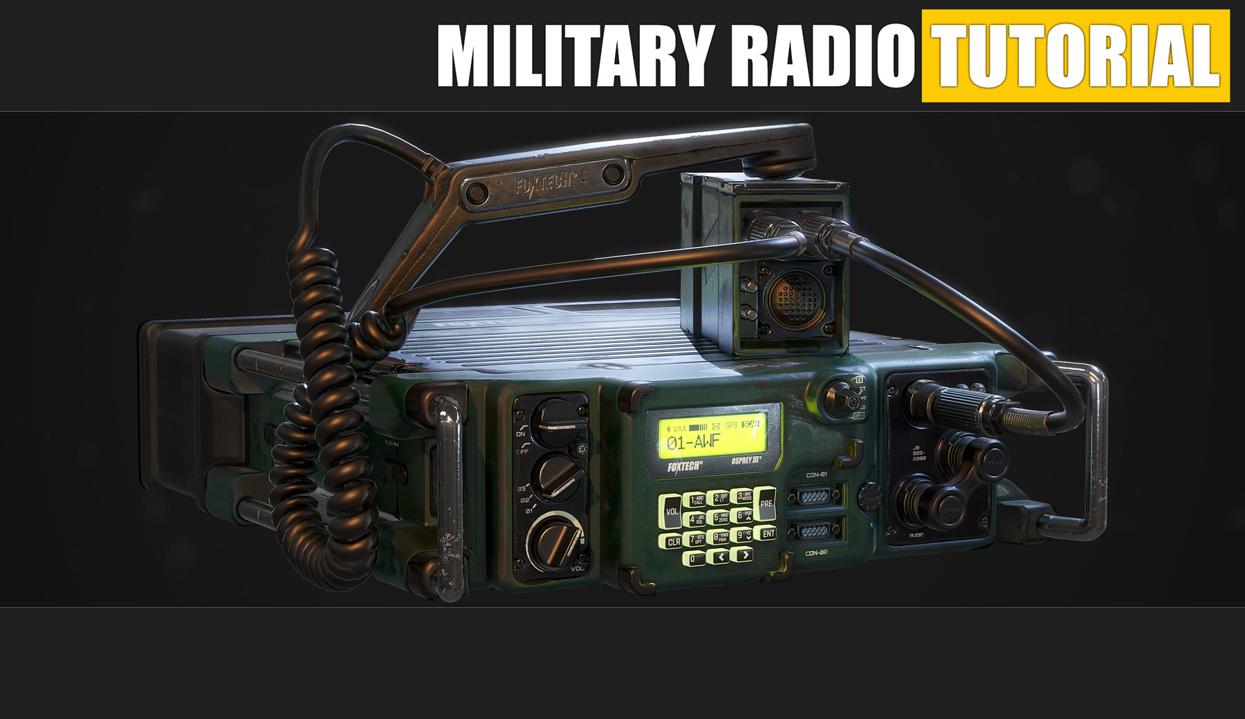 ArtStation - Military Radio Tutorial - Maya and Substance Painter - Master  modeling and texturing and create a game ready Prop | Tutorials