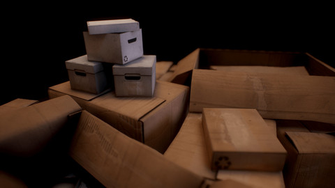 PBR Cardboard Boxes (Standalone, Unity, Unreal Engine)