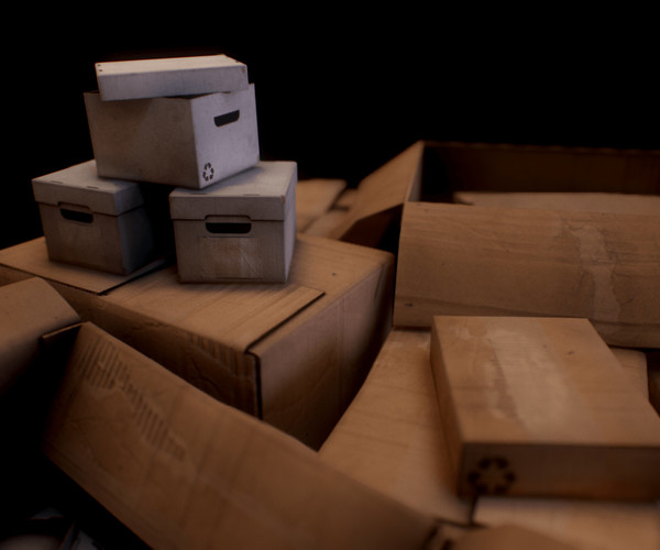 ArtStation PBR Cardboard Boxes (Standalone, Unity, Unreal Engine) Game Assets