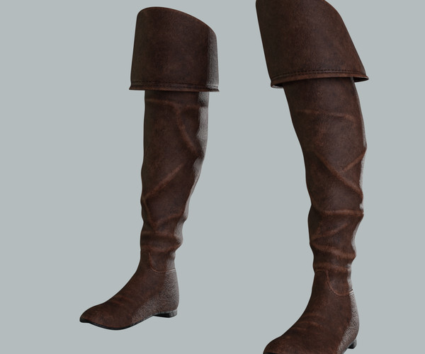 ArtStation - Female Pirate Boots | Game Assets