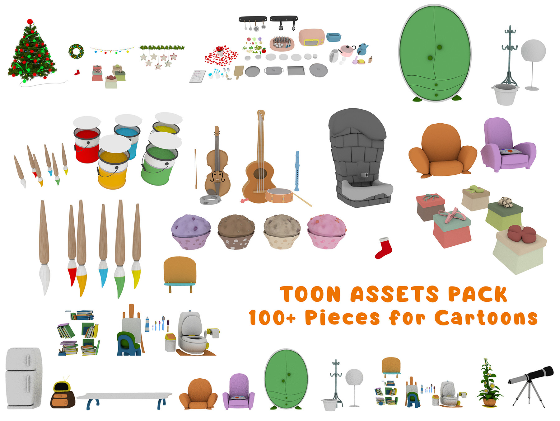 Artstation Cartoon Assets Pack Resources