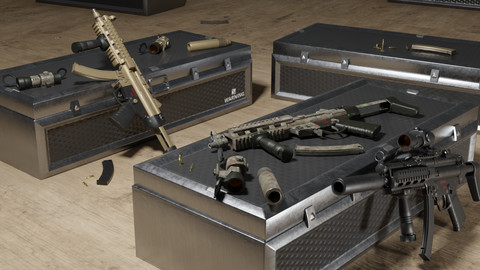 MP5 A1 - Game Ready - Low Poly