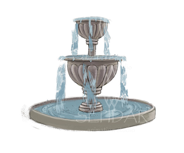 ArtStation - 2D HQ Fountain footage animation. | Game Assets