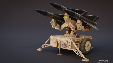 Mim-23 Hawk Air defense system - game-ready asset