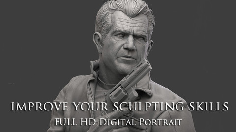 Mel Gibson digital portrait HD