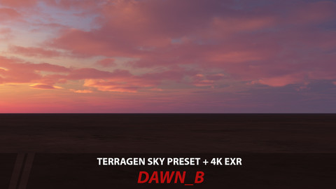Terragen 4 sky preset -- Dawn_B