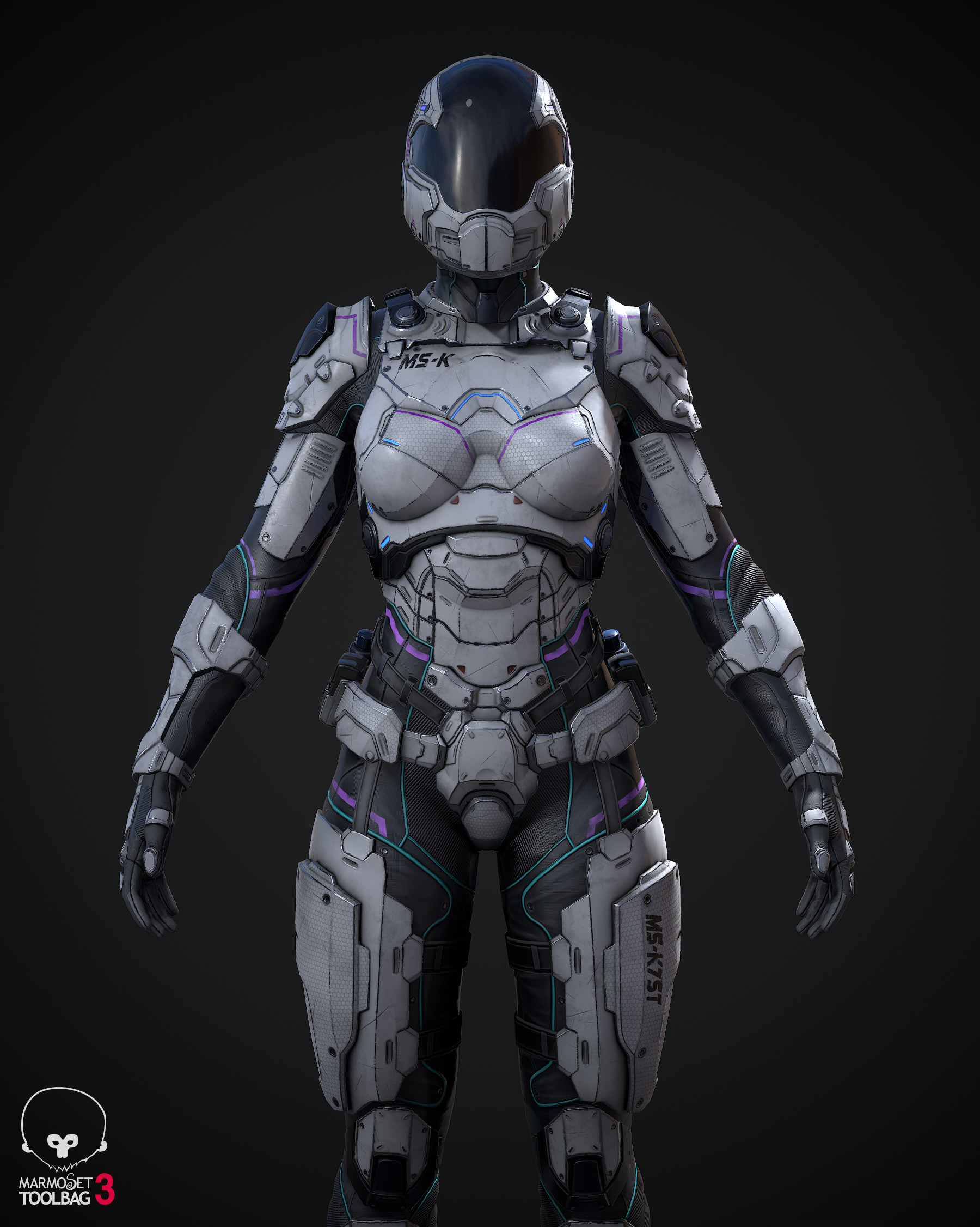 Concept Art Science Fiction Painting Of Female Soldier 