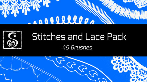 Shrineheart's Stitches and Lace - 45 Brushes
