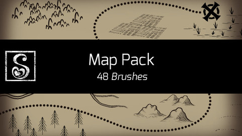 Shrineheart's Map Pack - 48 Brushes