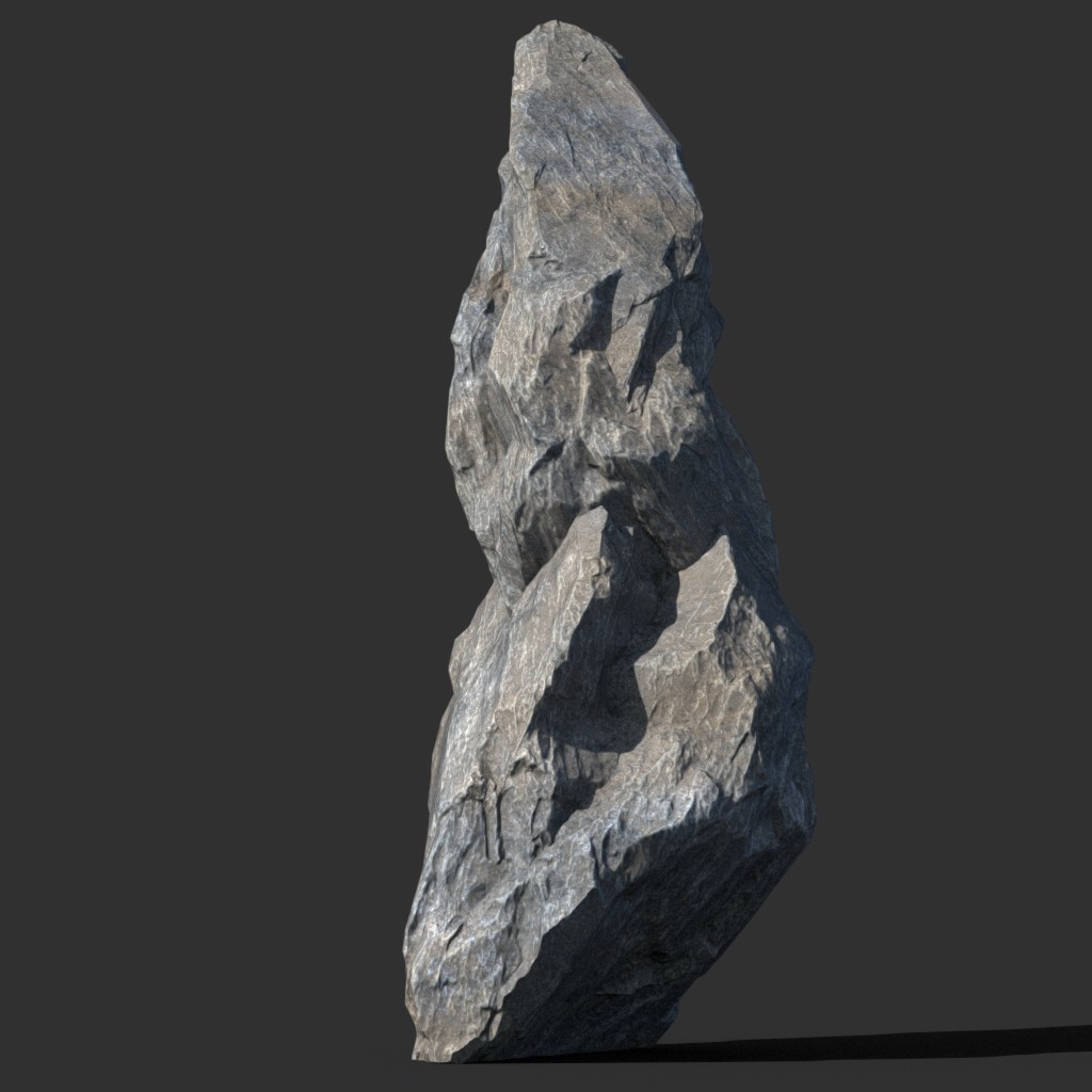 ArtStation - Low poly sharp blocky gray rock formation Pack | Game Assets