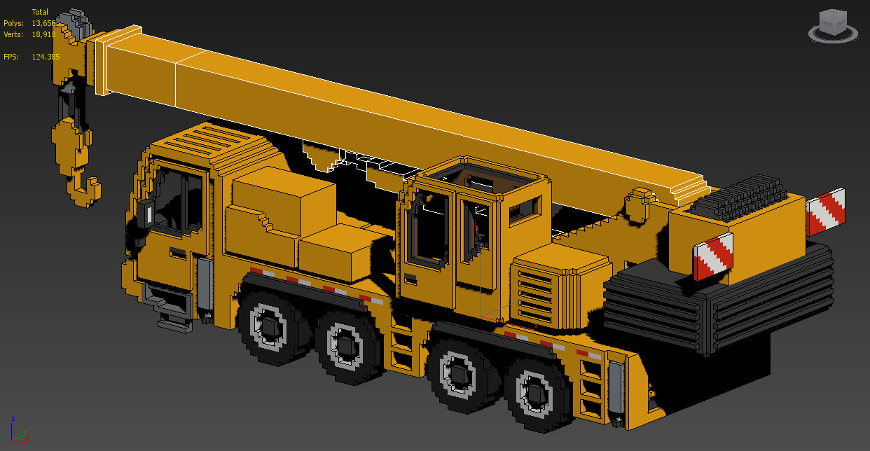 ArtStation - Voxel Crane Truck | Resources