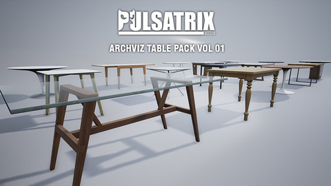 Archviz Table Pack Vol 01 (UE4 Project and RAW Files)