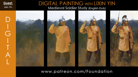 Foundation Art Group - Digital Painting with Lixin Yin: Medieval Soldier Study