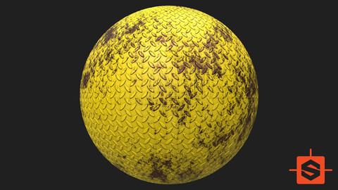 PBR Metal Floor Paint Rusted Texture