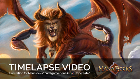 MANTICORE - Procreate Illustration for Manarocks® Card Game