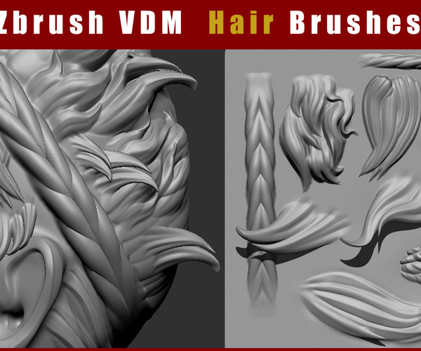 straight hair brush zbrush