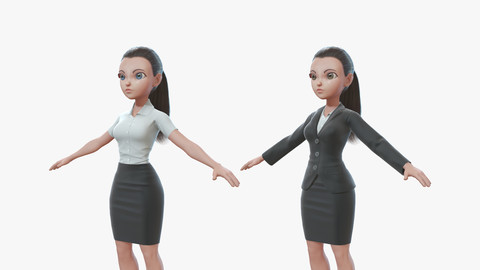 Cartoon Business Woman