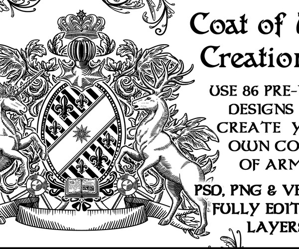 ArtStation Coat Of Arms Family Crest Creation Kit Artworks   File 